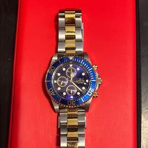 INVICTA PRO DIVER 1773 TWO TONE GOLD & BLUE